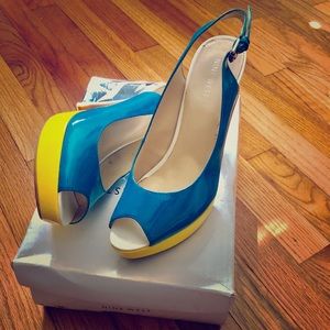Nine West Iwanto Slingback Platform Heel